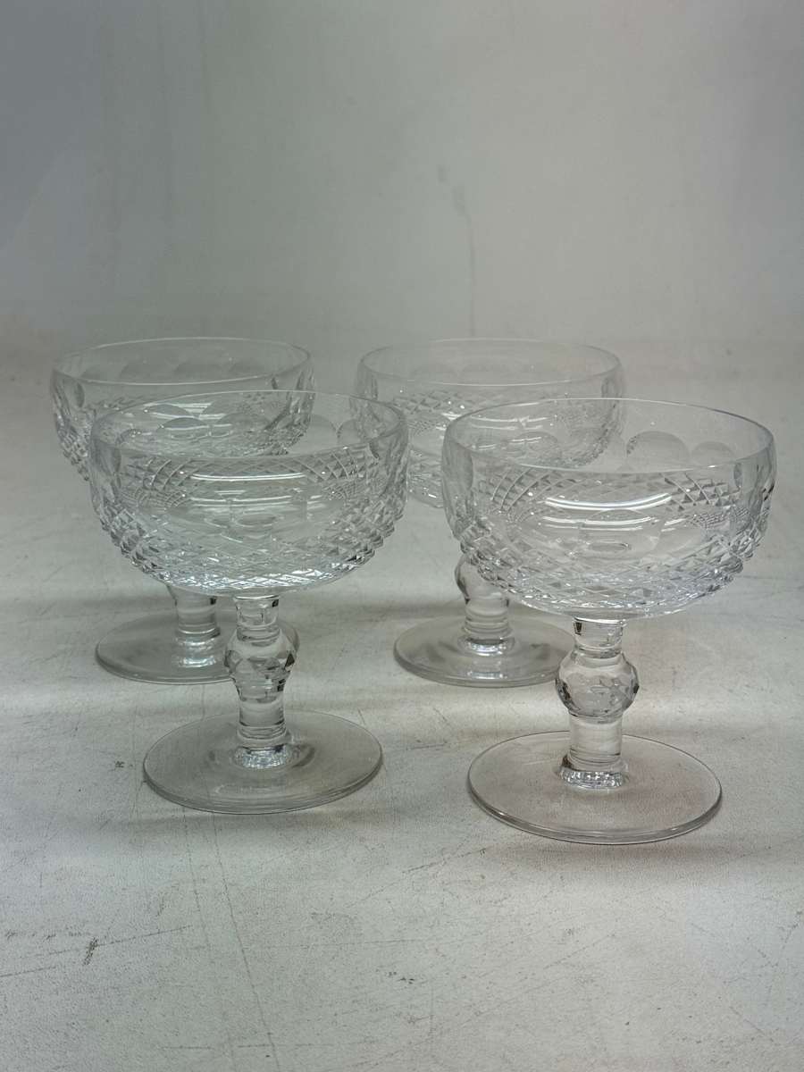 set of 4 Colleen pattern WATERFORD champaign glasses 