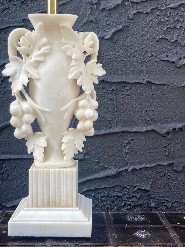 Marble carved lamp 