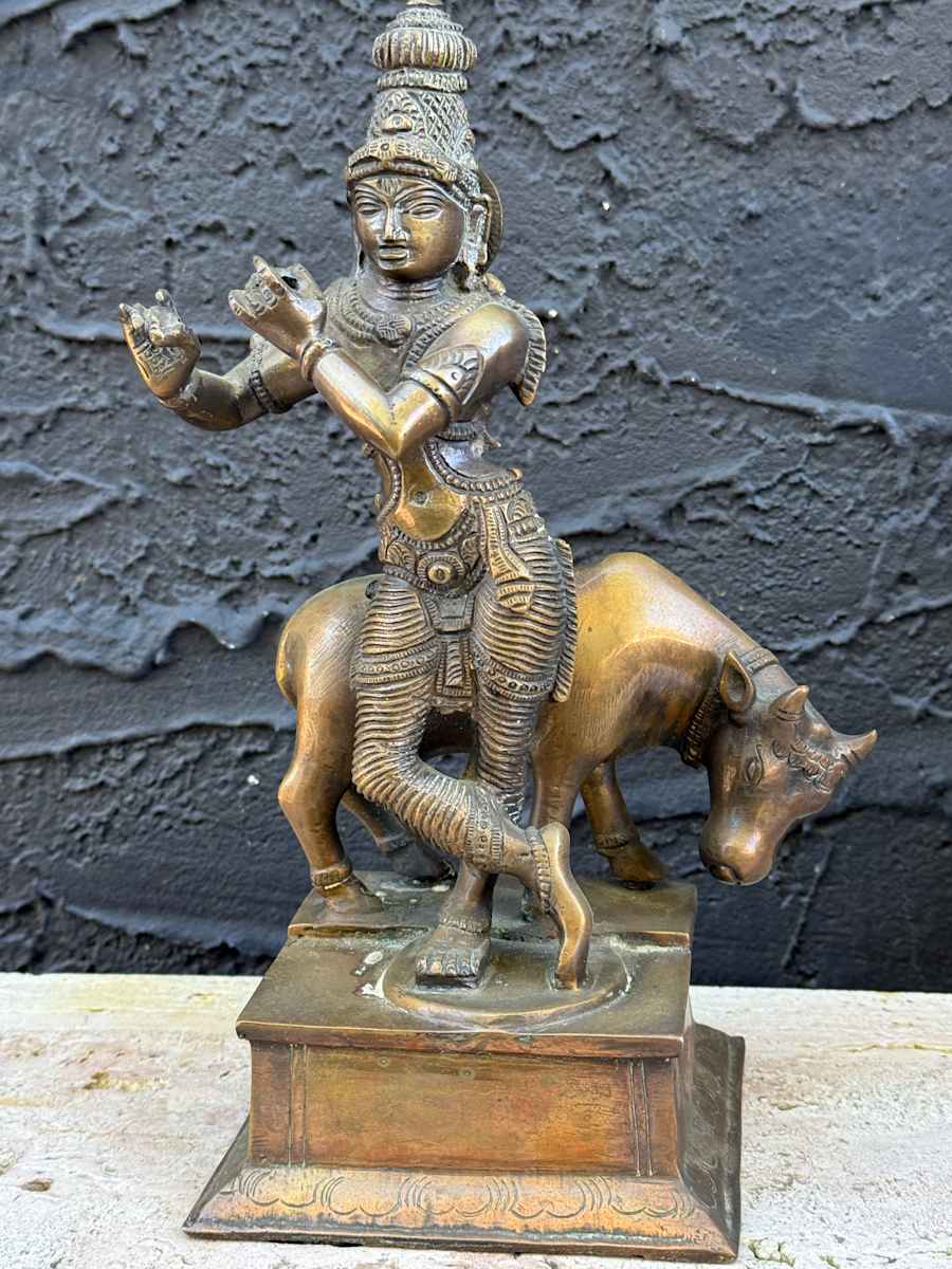 Asian brass figure 
