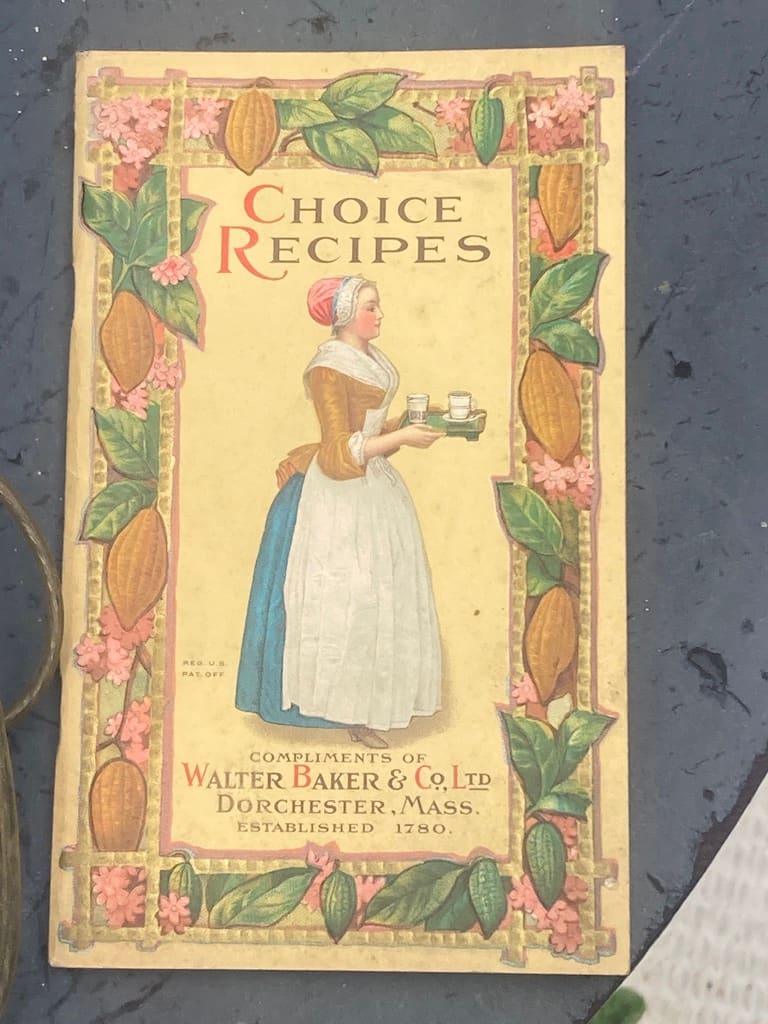 Walter baker recipe book 