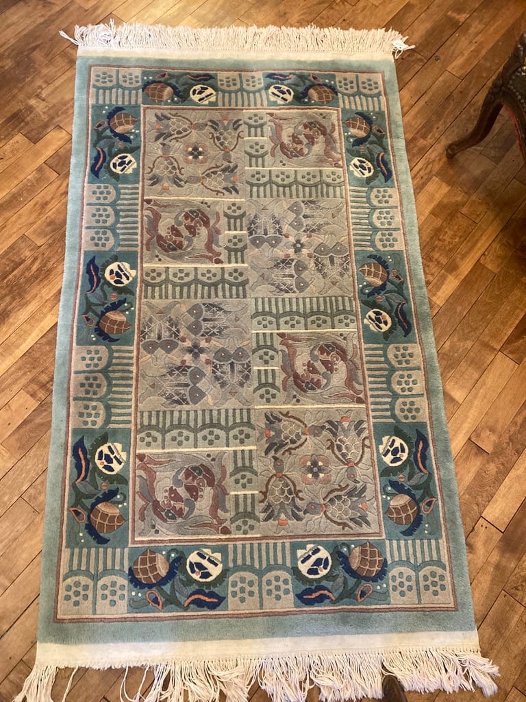 Vintage Chinese wool rug 