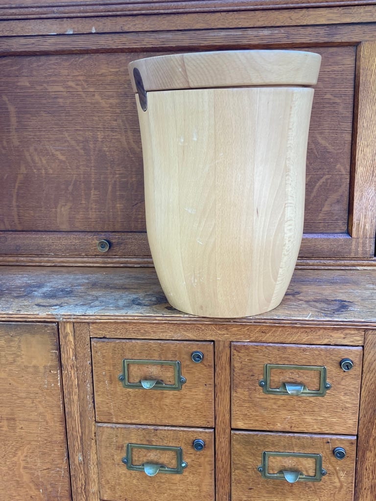 Hand made wooden ice bucket 