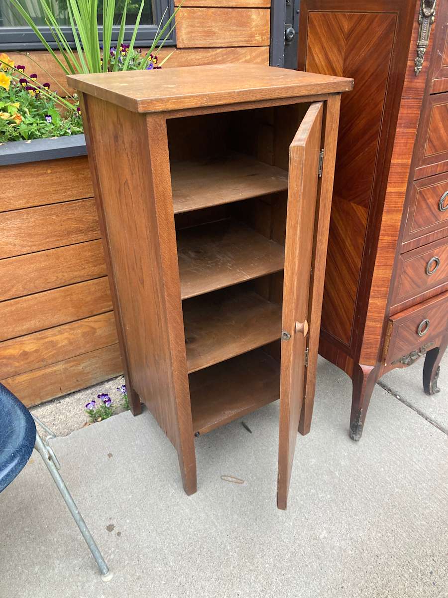 Mission oak sheet music cabinet 