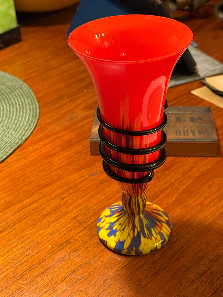 Ornate Czech vase 