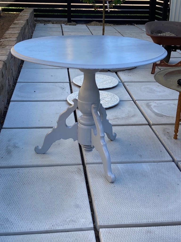 Painted grey Victorian table 