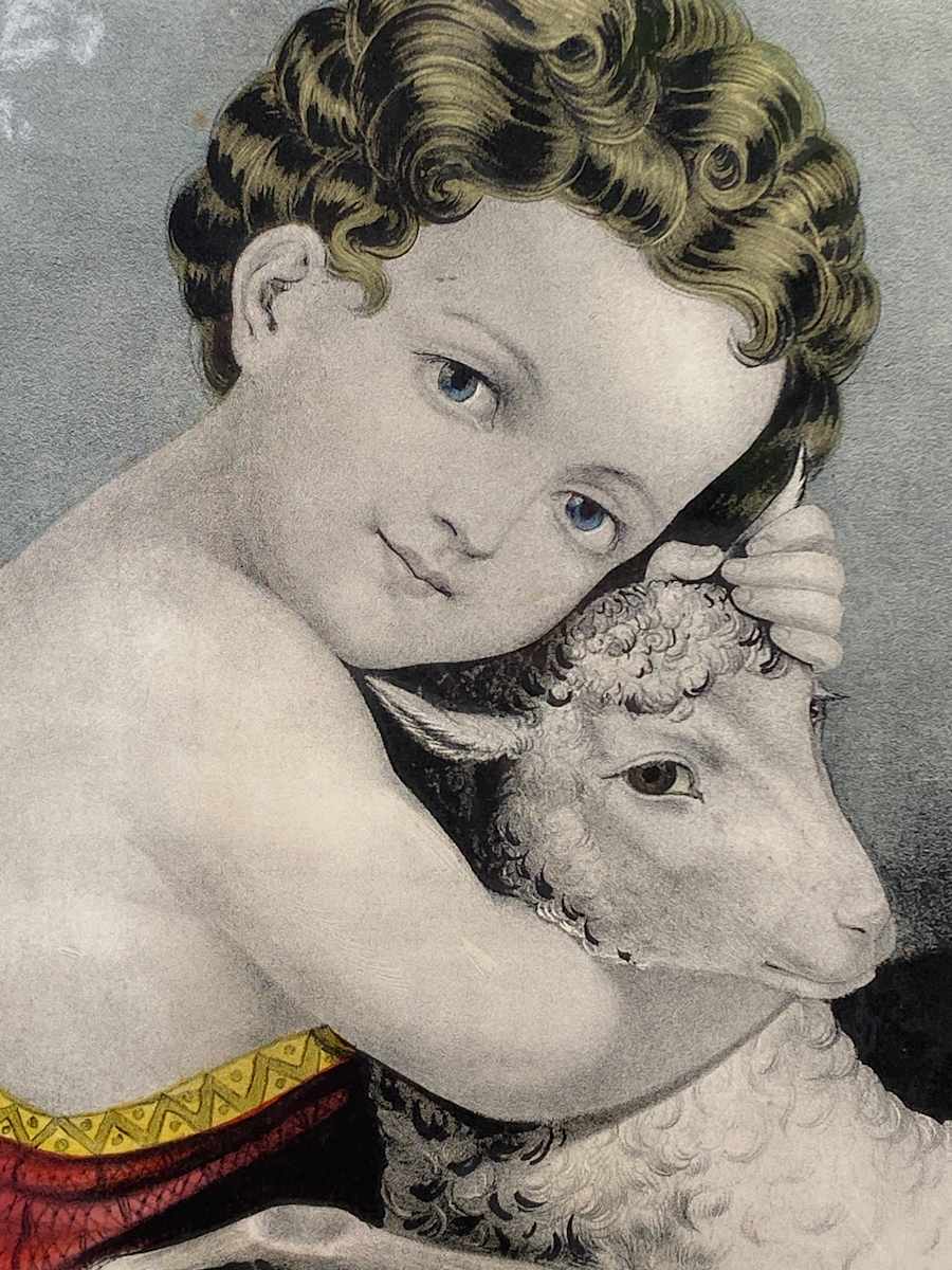 SHRINKWRAPPED early Currier and Ives "The Infant St. John" 