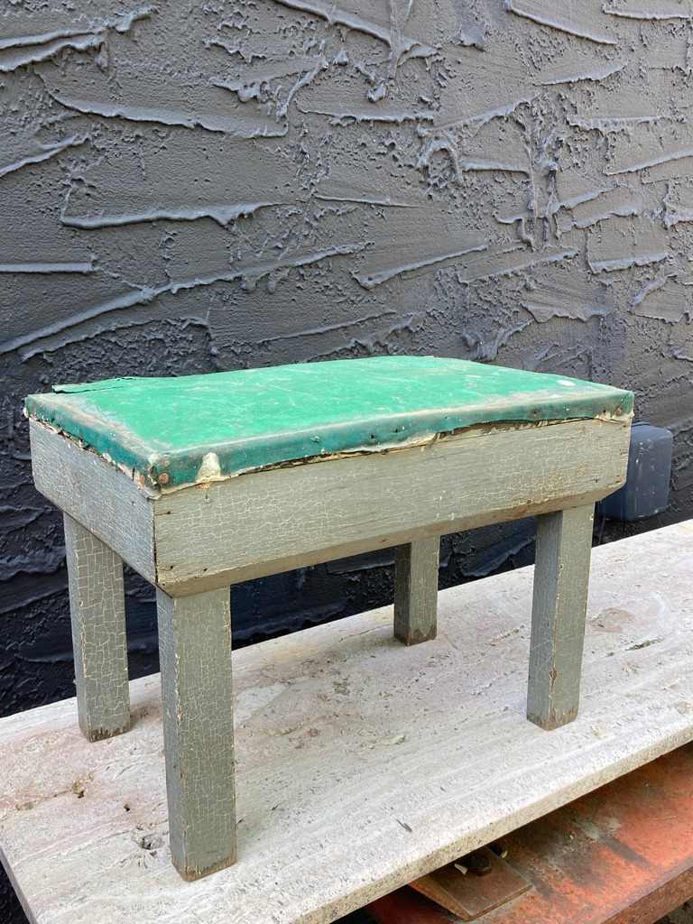 primitive painted ottoman 