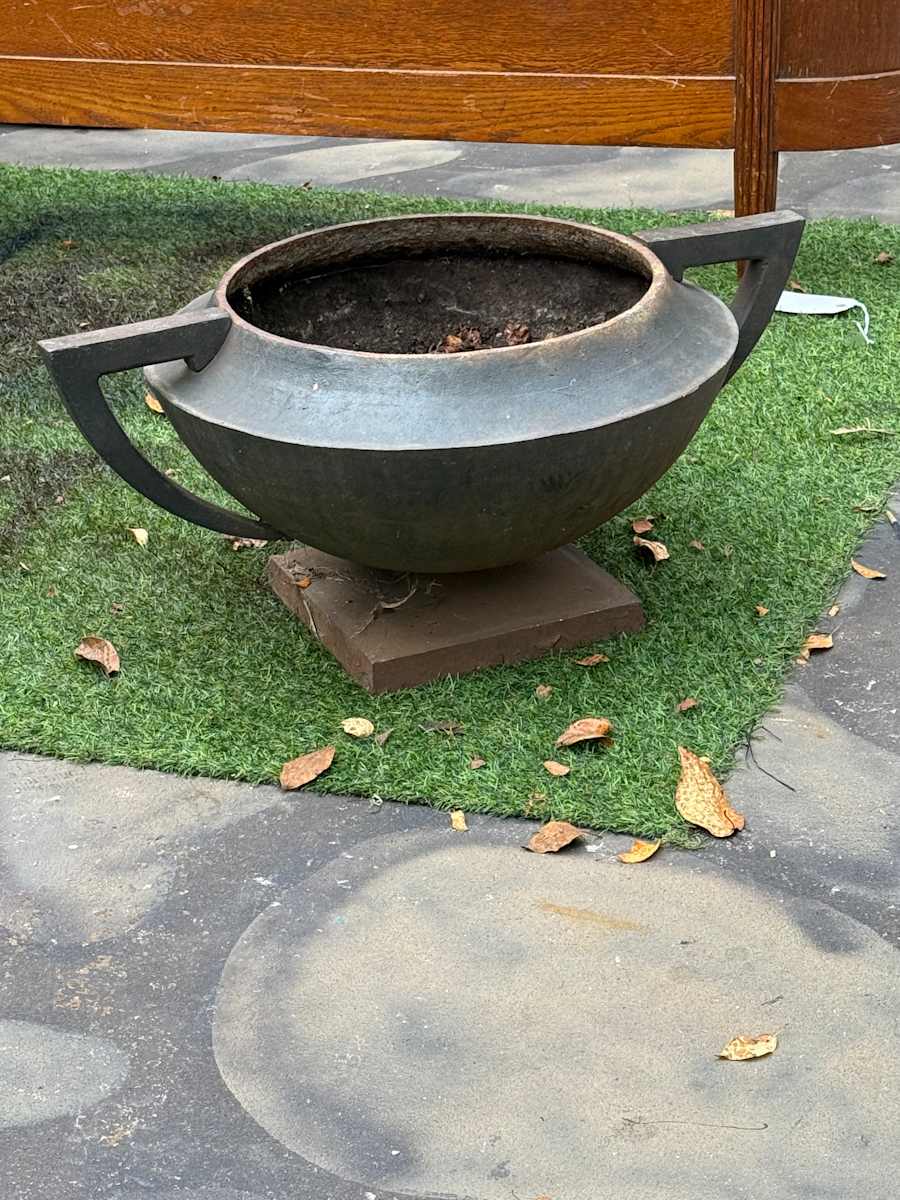 Arts n Crafts era iron urn 