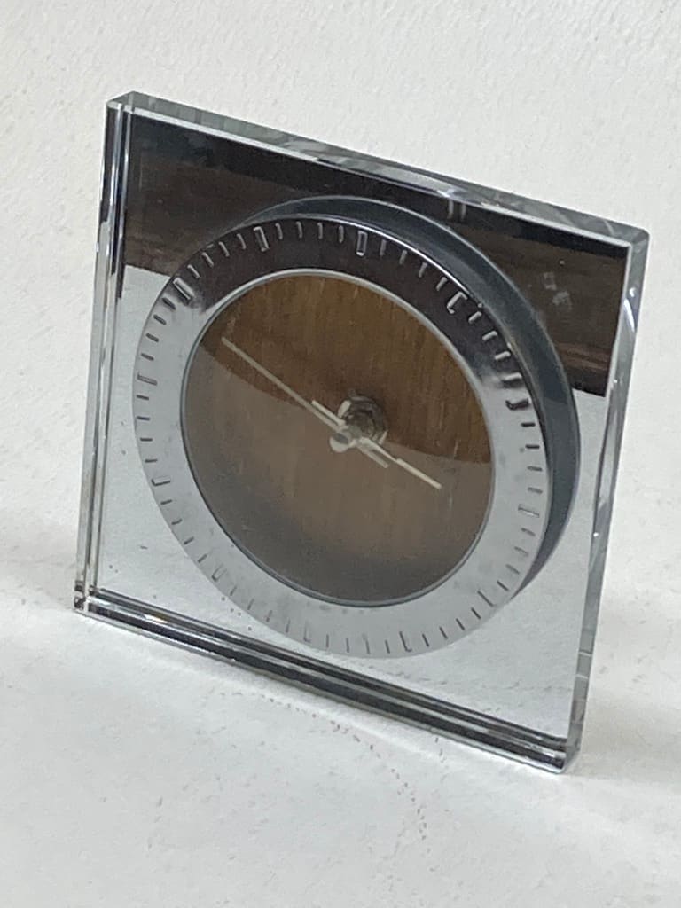 Small square art deco style dresser clock 