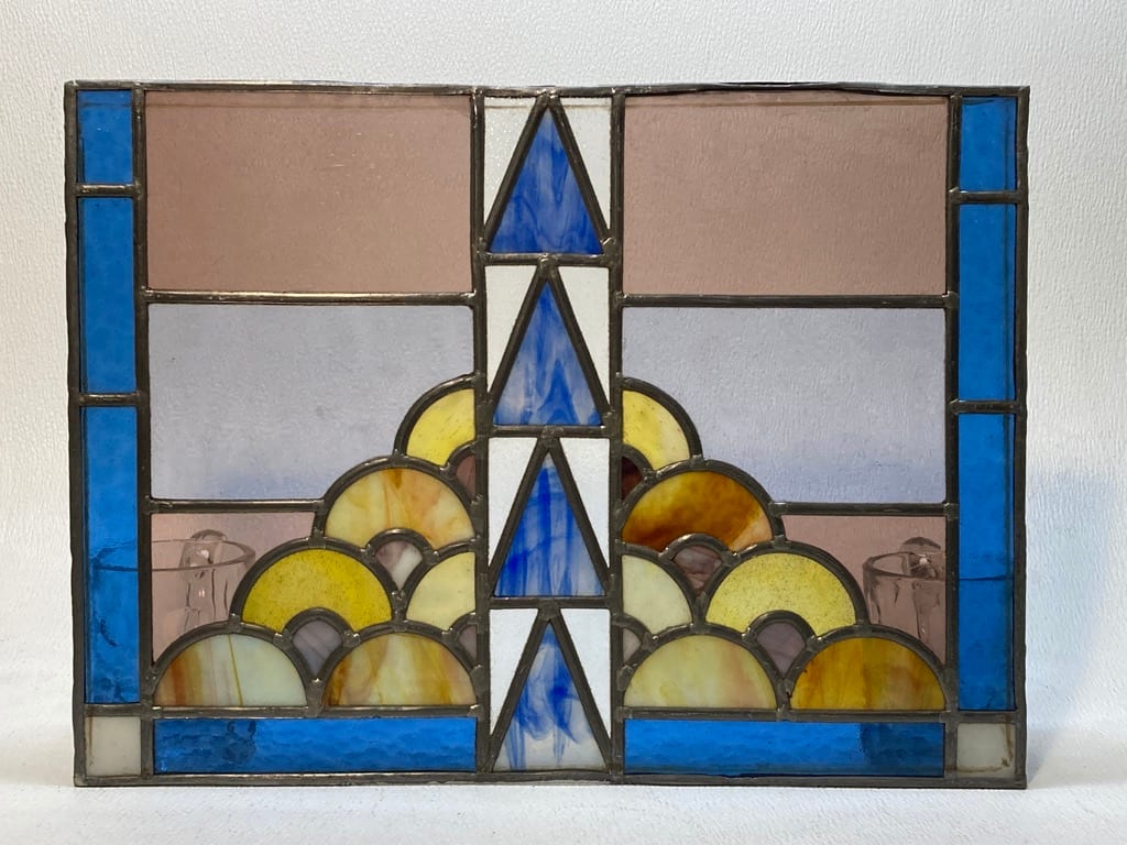 ART DECO stained glass panel 