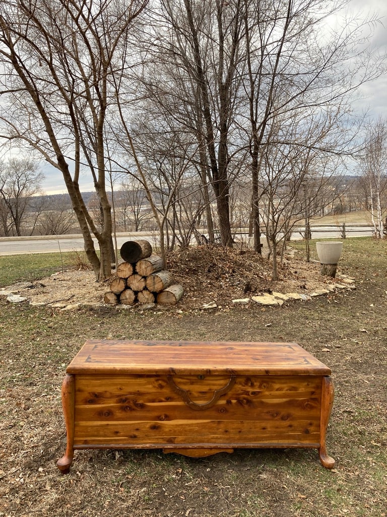 Vintage solid cedar chest 