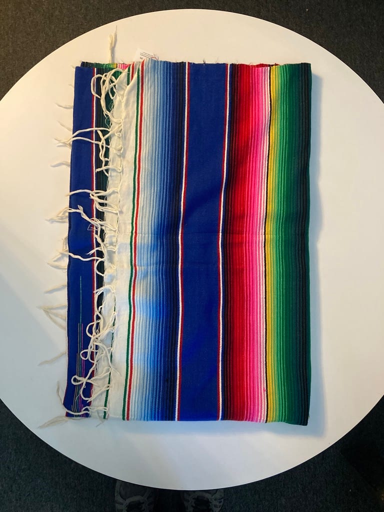 Vintage saltillo serape blanket 