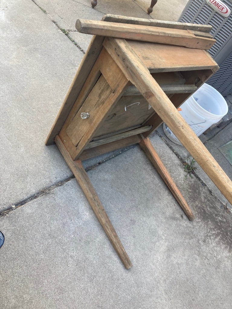 Early primitive painted table 