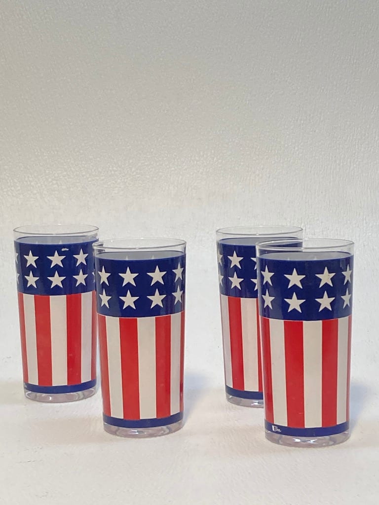 Set of 4 Cora USA water glasses 