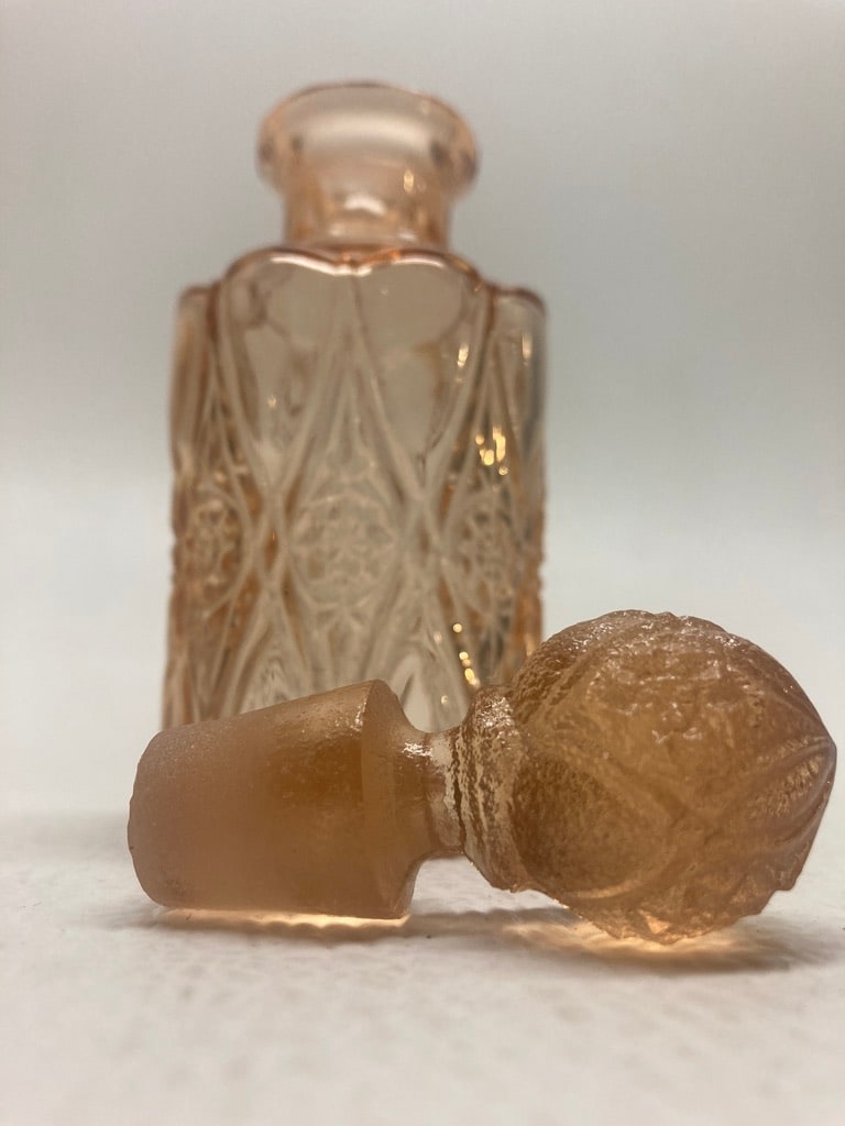 Pink Art Deco perfume bottle 