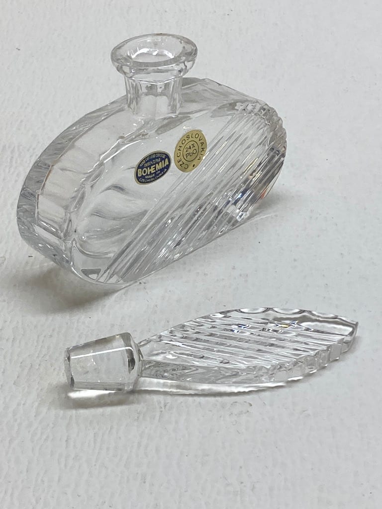 vintage CZECH Art Deco perfume bottle 