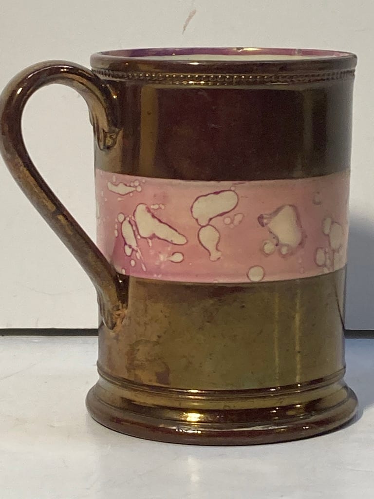 Copper luster mug 