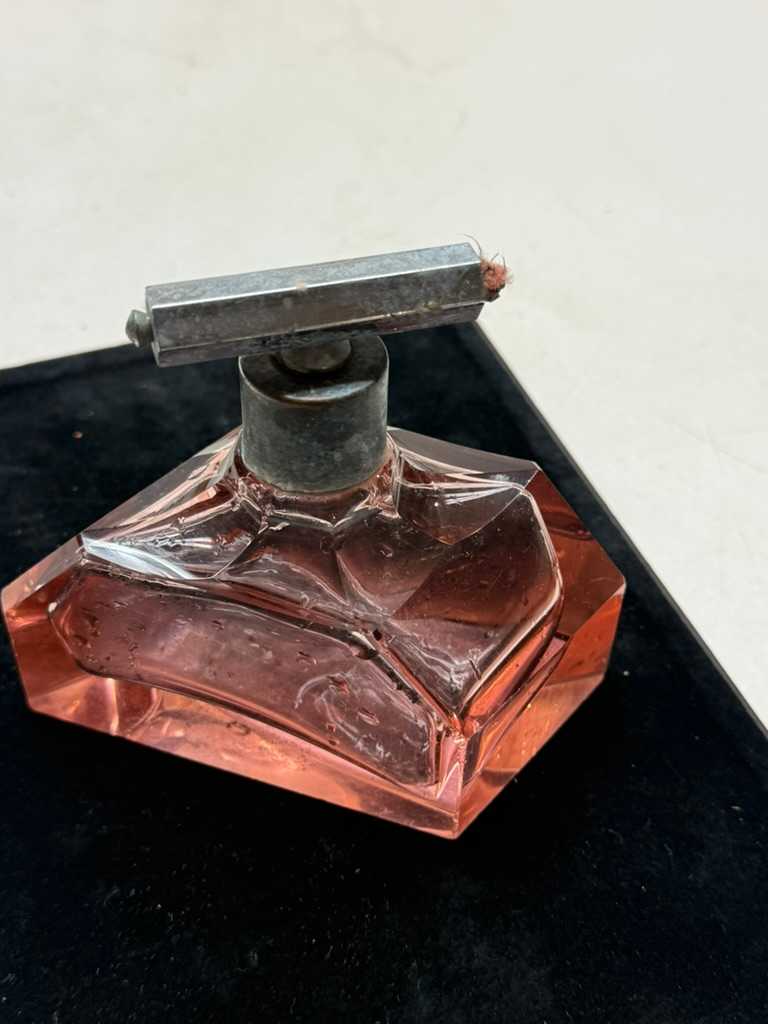Art Deco pink perfume bottle 