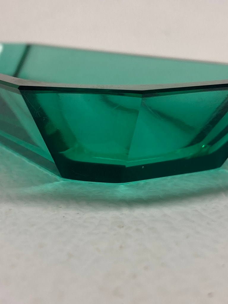 Emerald green Art Deco ring or perfume tray by Perfume 