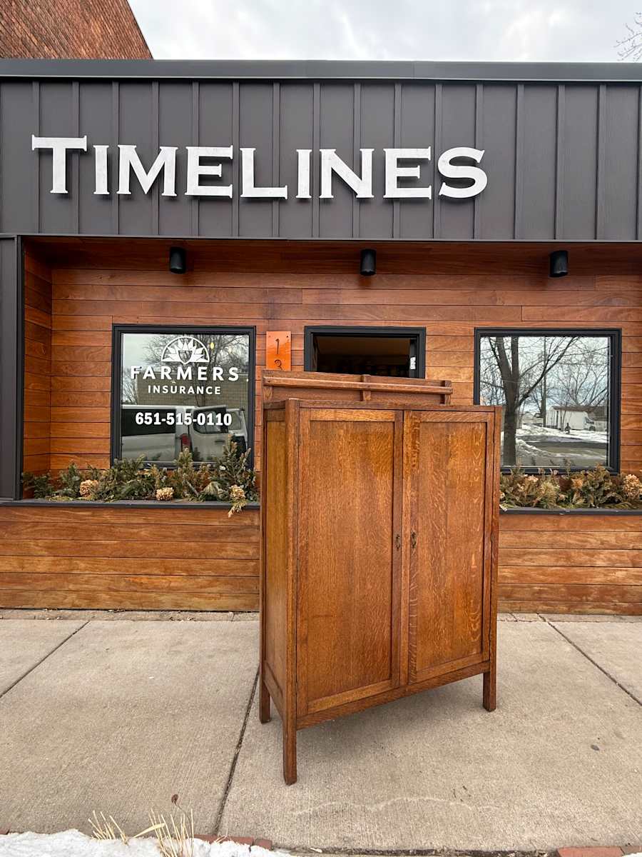 Mission oak cabinet, Image 1.