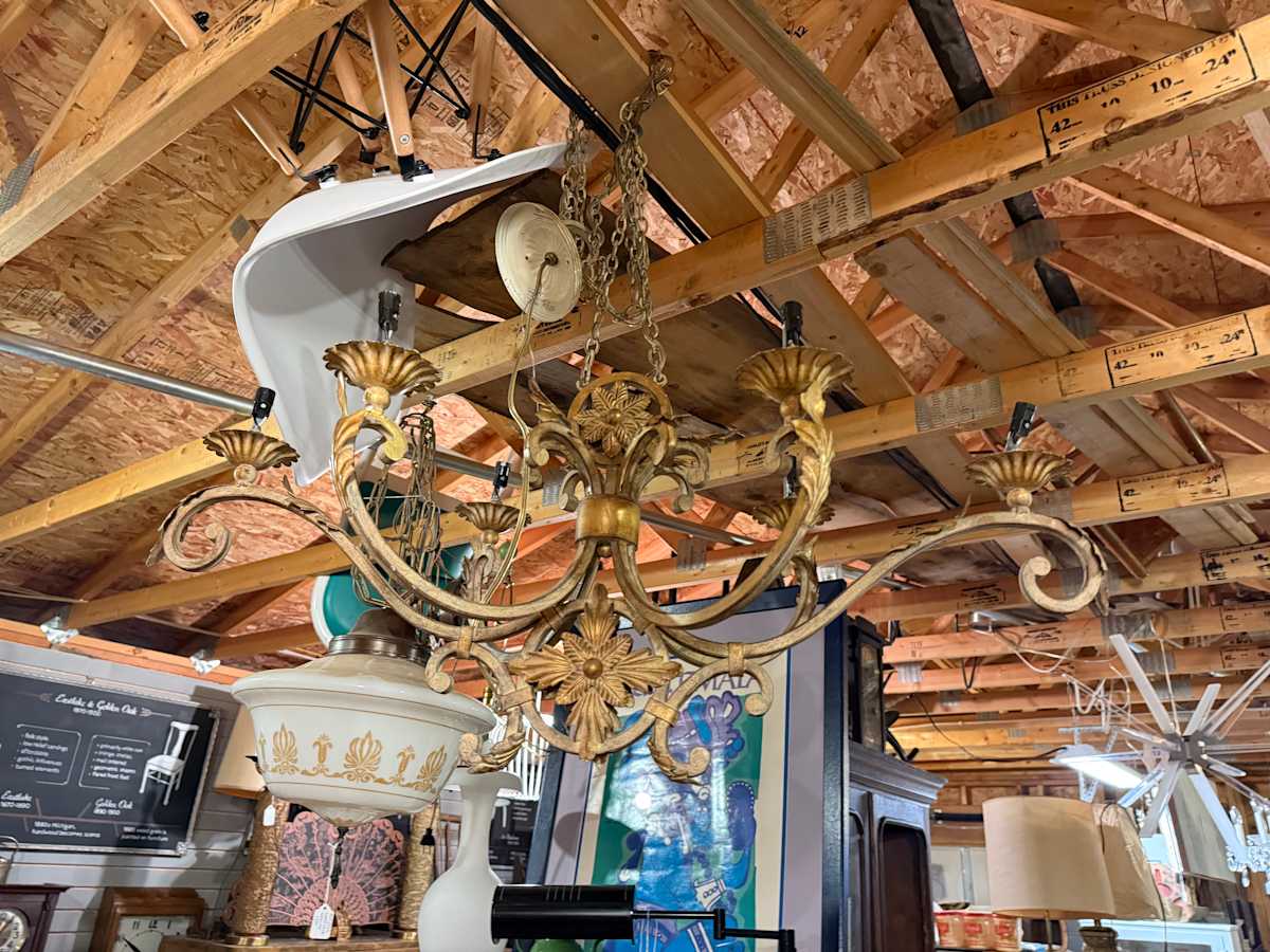 Large metal light fixture 