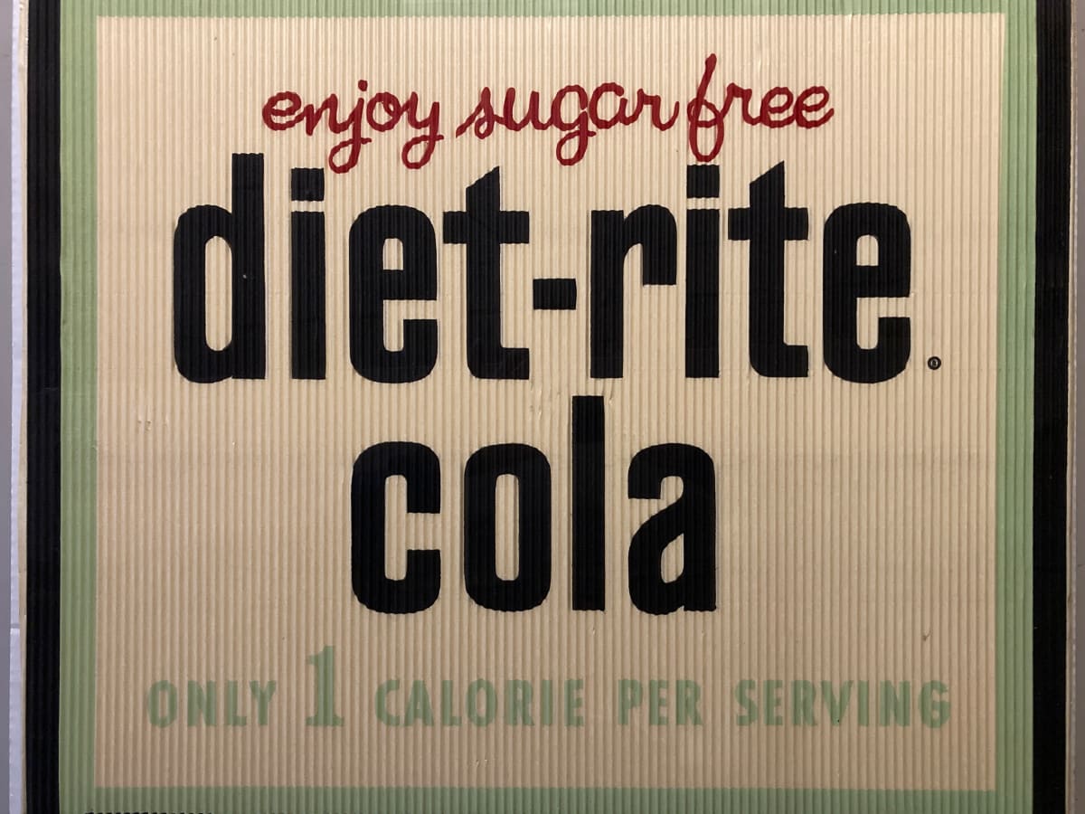 Unframed "NEW" OLD stock Diet Rite advertisement 