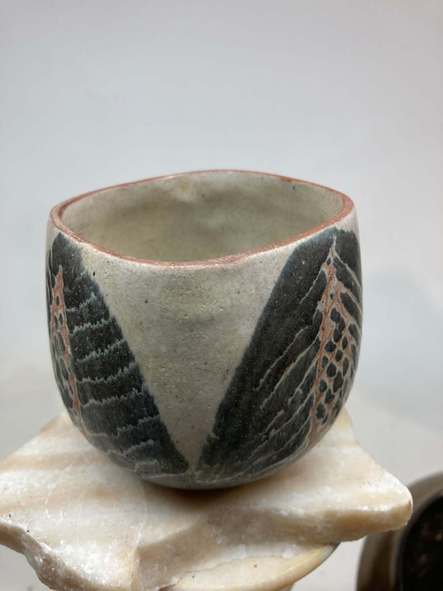 hand decorated Scandinavian pottery bowl 