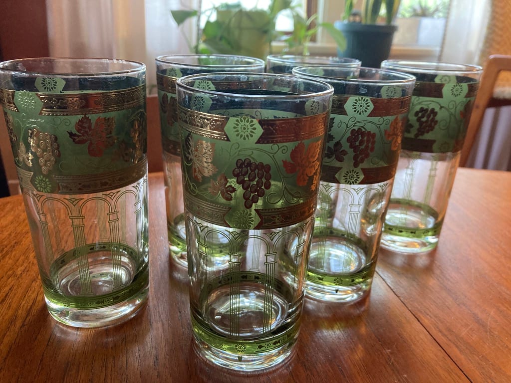 Set of 6 high ball glasses 