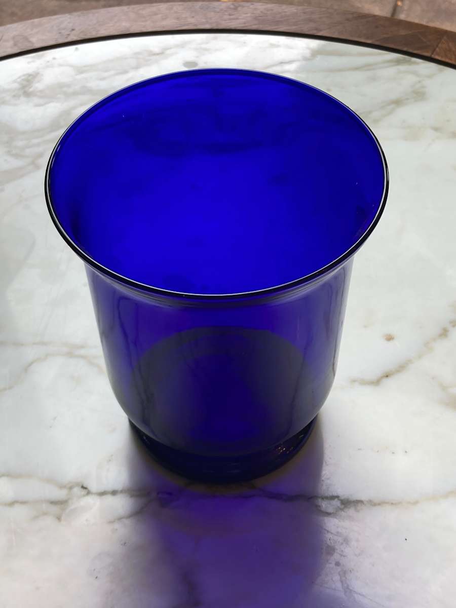 cobalt tapered glass vase 