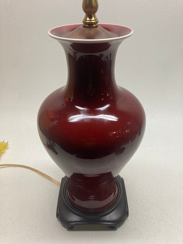 Sang de boeuf "ox blood" table lamp 