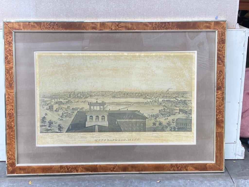 Vintage Minneapolis framed picture 