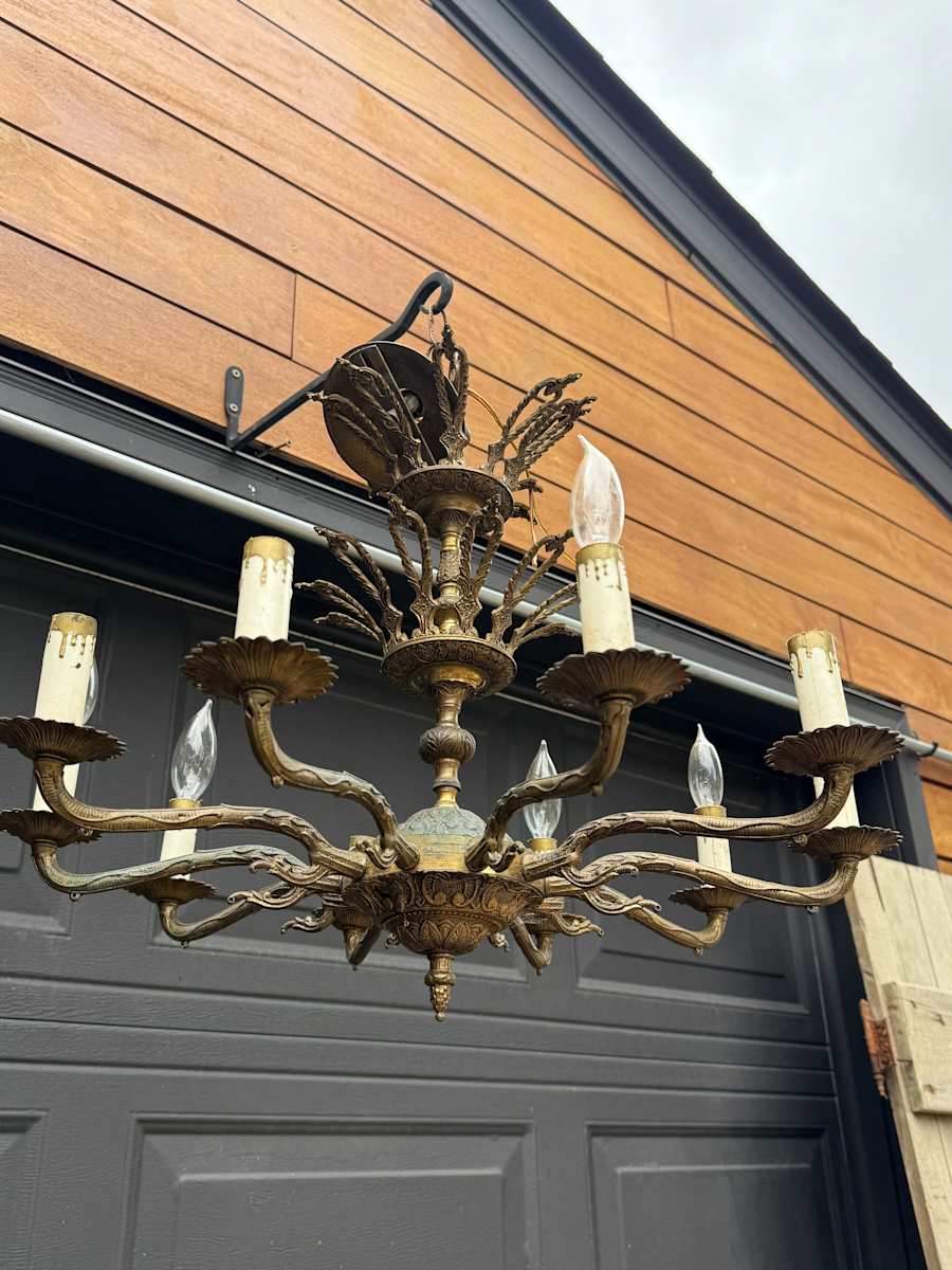 Spanish brass chandelier 