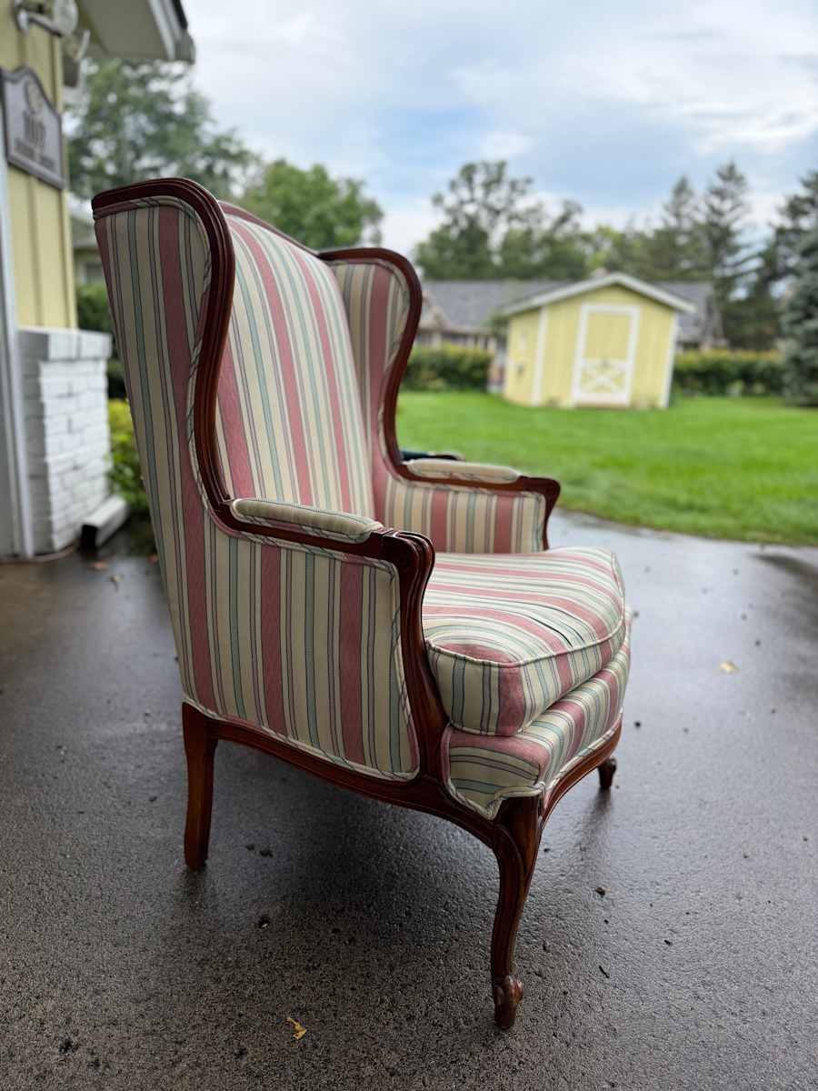 vintage upholstered chair 