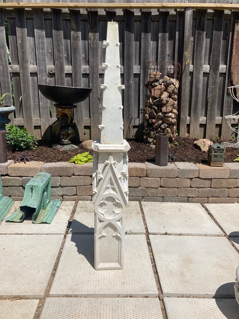 Solid marble Garden Spire 