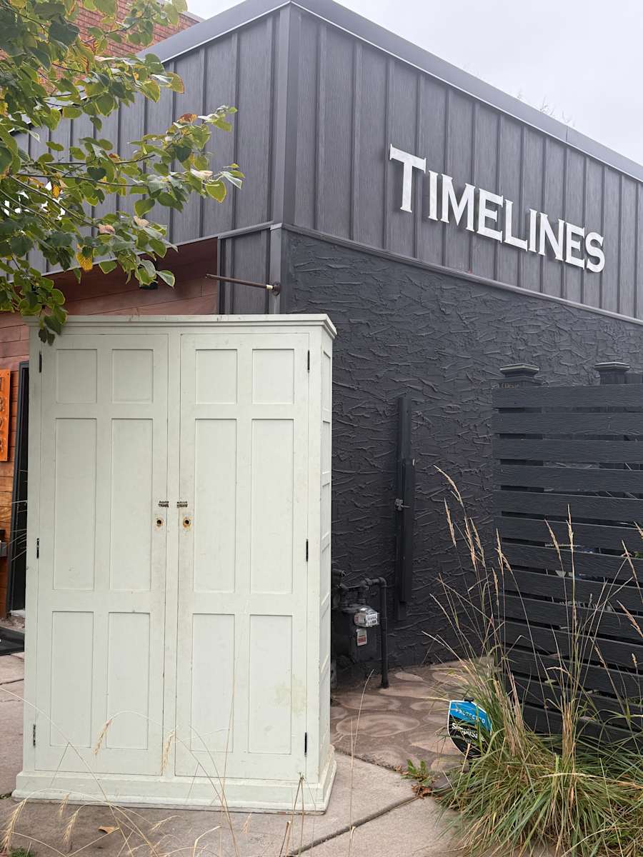 large painted storage cupboard 