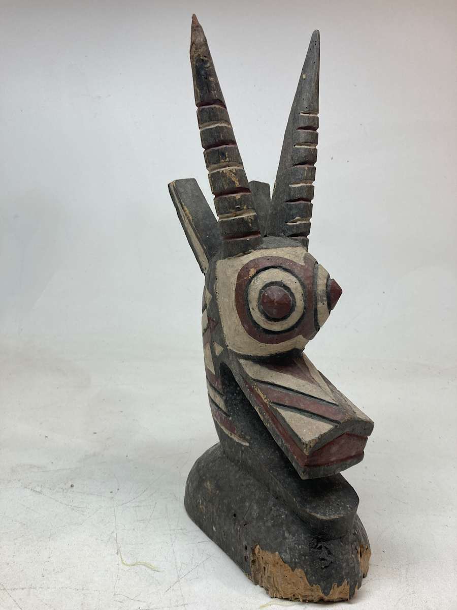 African antelope carved Burkina sculpture 