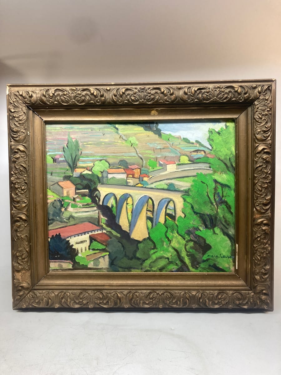 Original painting on board of French country scene 