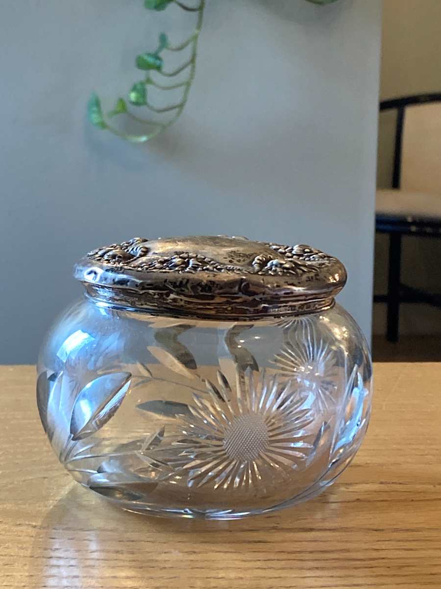 Sterling topped ring dish 