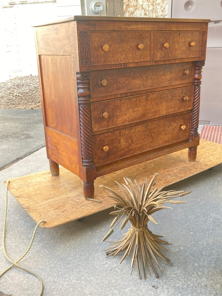 Curly maple empire chest 