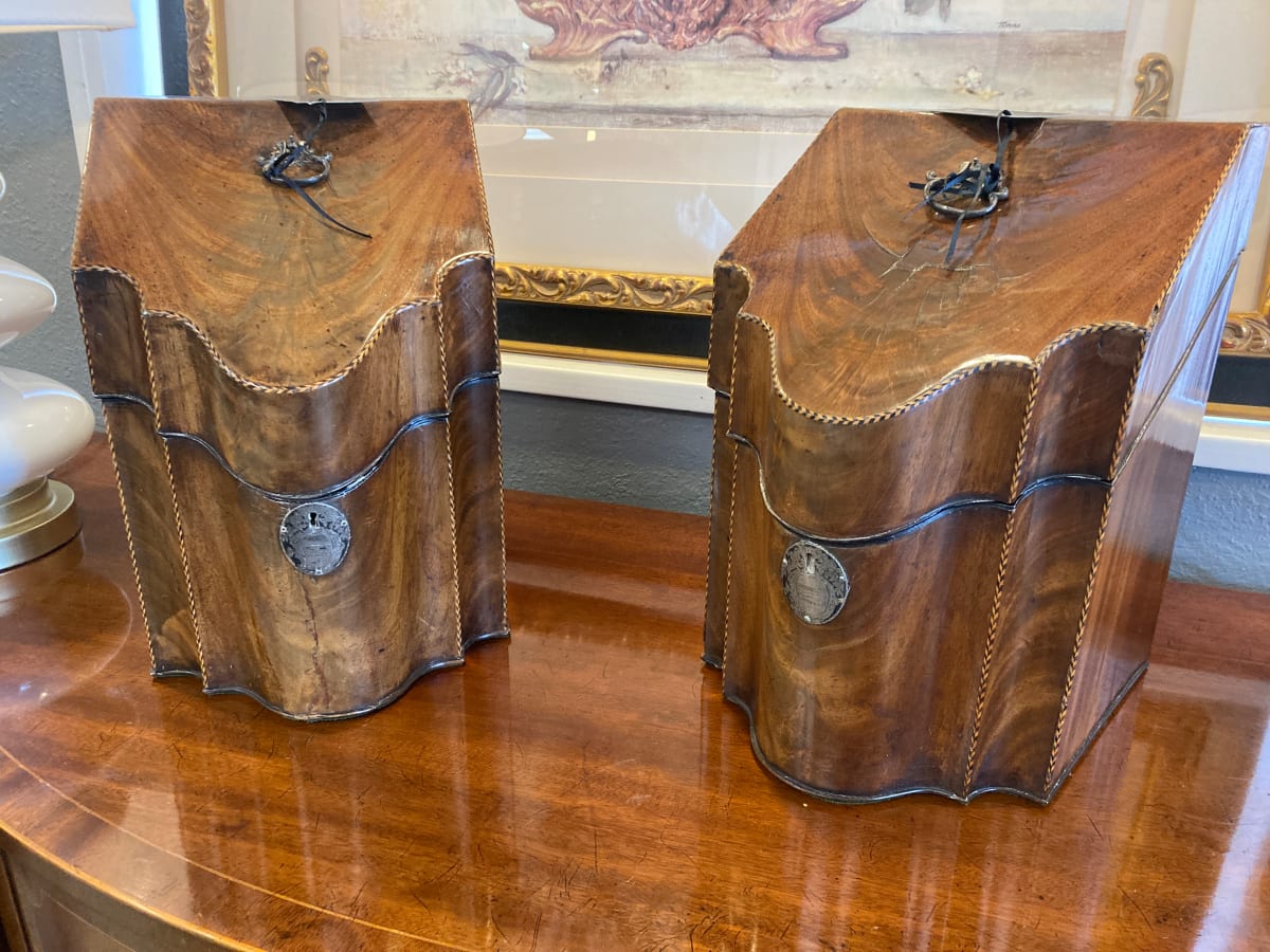 Pair of Georgian knife boxes 