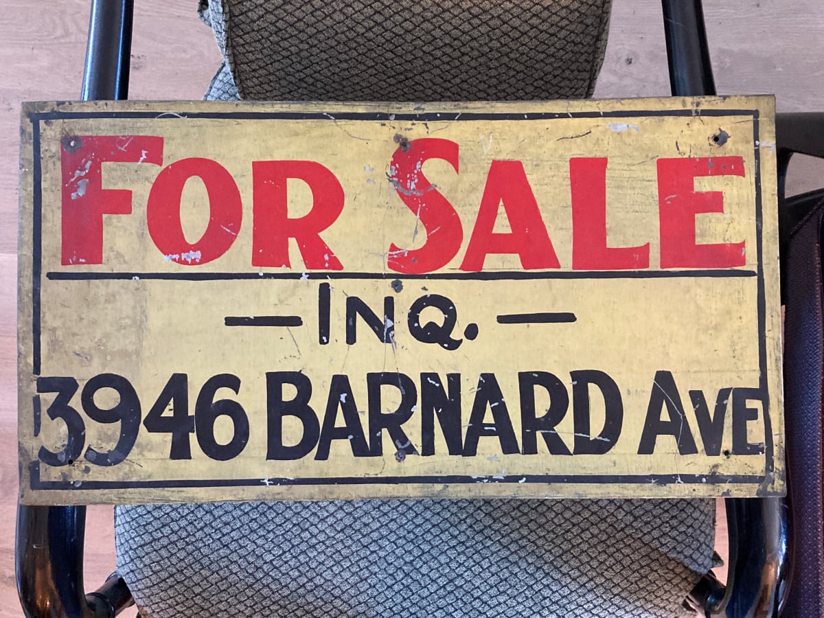 Metal Barnard sign 