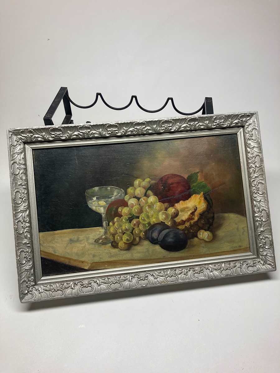 Framed Still life painting on canvas, Image 5.