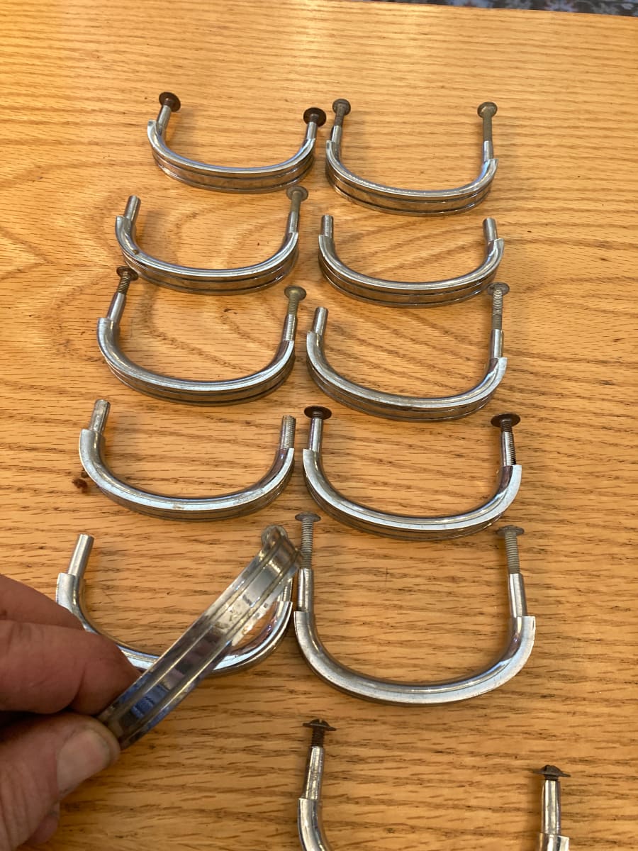 Set of 12 horse shoe silver handles 