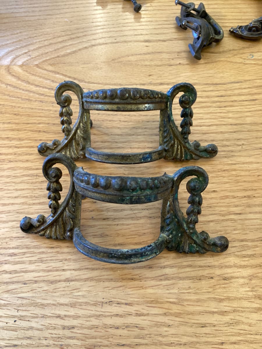 Pair of ornate handles 