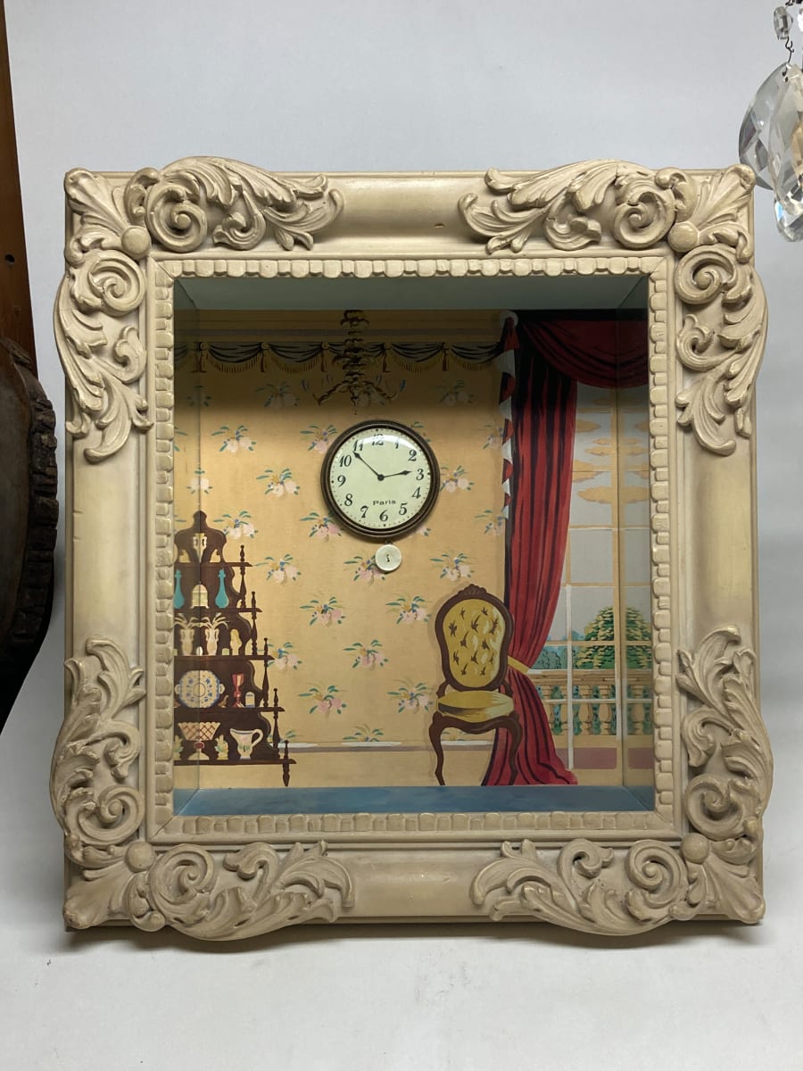 French ornate framed diorama 