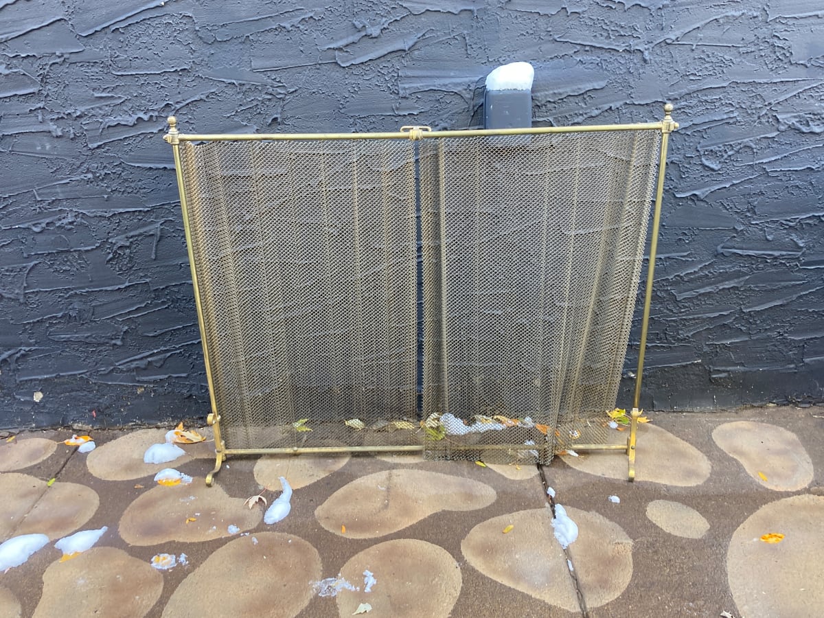 Brass fireplace screen 