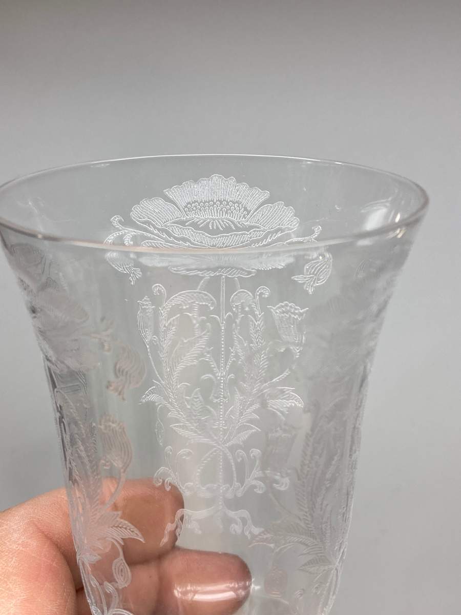 Set of 10 Tiffin Flanders water glasses 