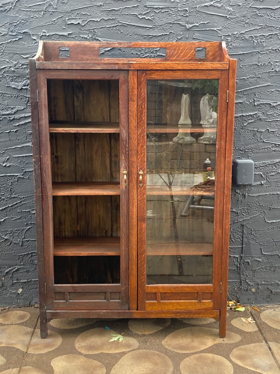 Mission oak bookcase 