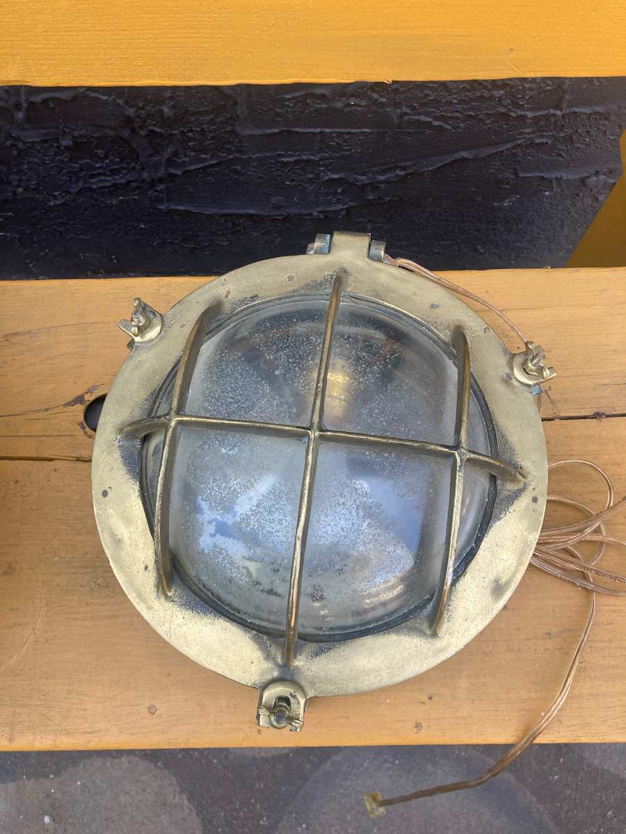 Nautical brass ceiling light, Image 2.
