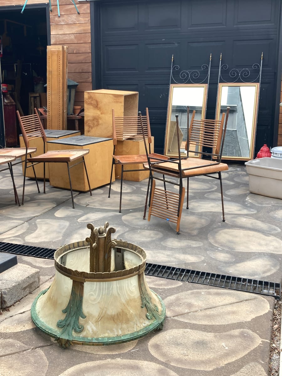 Art Deco etched chandelier 